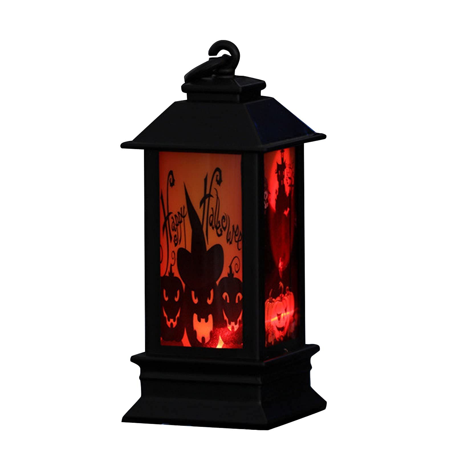 Halloween LED Lantern Lights - 2 Pack Vintage Style Skull Skeleton Night Lights for Home, Indoor, Outdoor & Bar Decor - Perfect for Halloween Party, Spooky Atmosphere & Themed Room Decorations