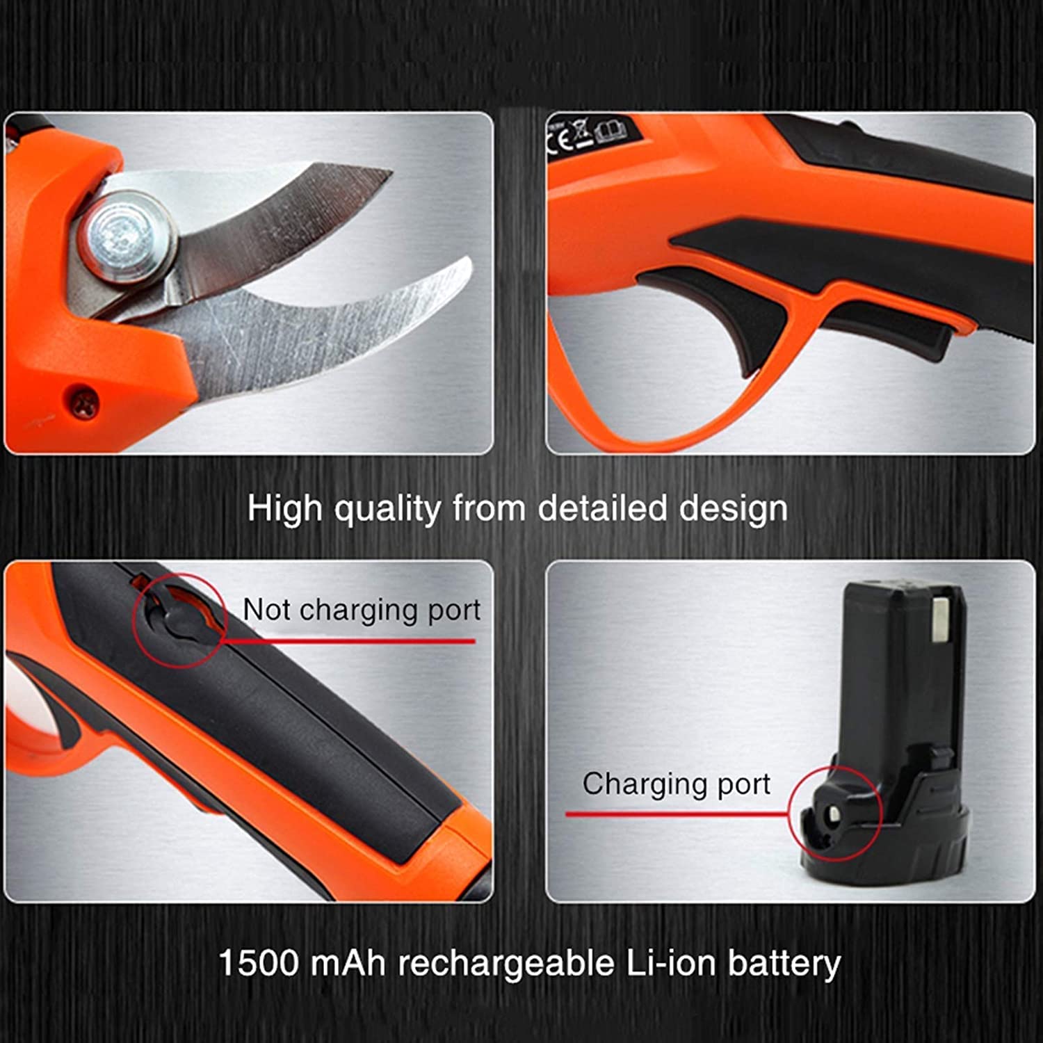 Professional Cordless Electric Garden Pruning Shears - 3.6V Lithium-Ion Battery Powered Branch Cutter for Wood Trimming | Ideal for Tree Trimming, Gardening & Landscaping