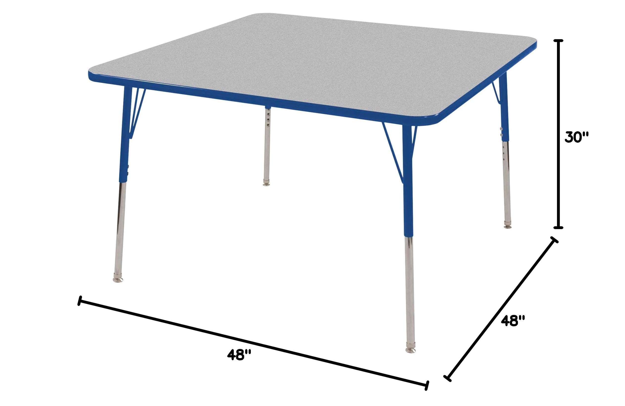 Adjustable Height Square Activity Table for Kids & Adults - Perfect for Classroom, School & Home Use - Ideal for Learning, Crafts & Group Activities