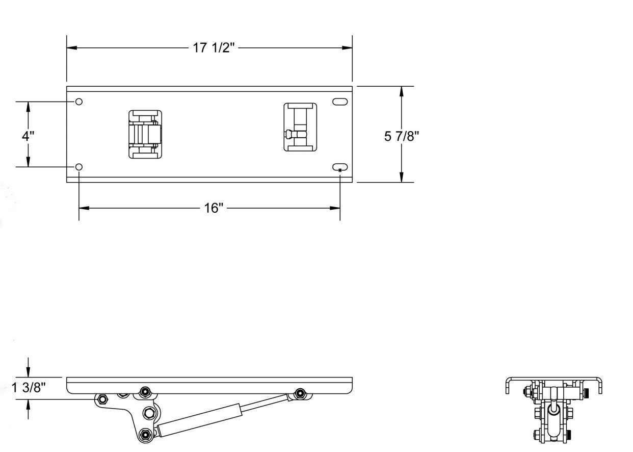 Heavy Duty Gas Spring Ceiling Mount for 130 lb Punching Bags (CM-130) - Anti-Noise & Vibration, Easy DIY Installation on Joists, Drywall, Concrete & Unistrut - Quiet Gym Equipment for Home Workouts & Boxing Training