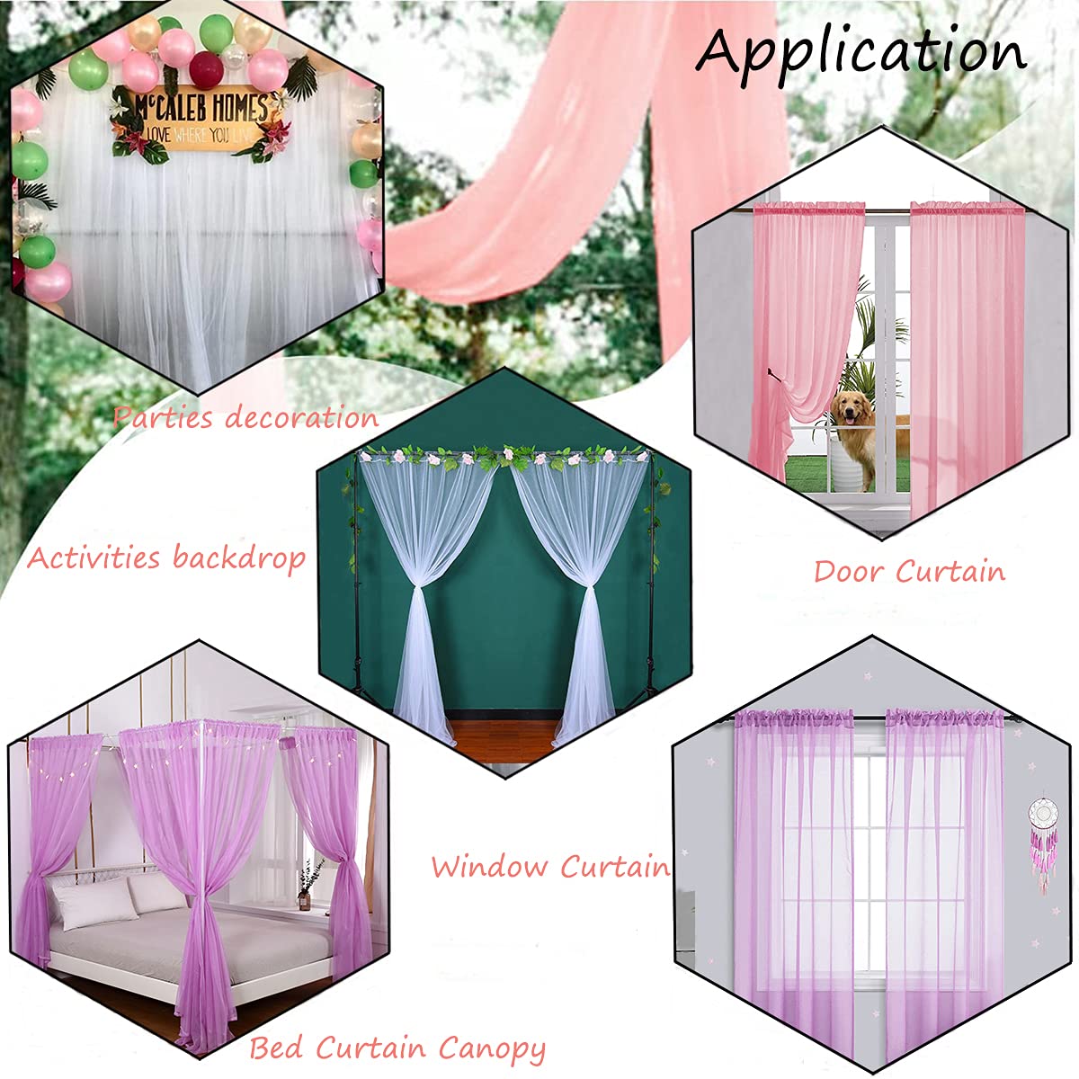 Princess Canopy Bed Curtains with LED Lights - 8-Panel Queen Size Bed Drapes for Girls' Room Decor (White) | Perfect for Bedroom Makeover, Sleepovers & Fairy Tale Themed Parties