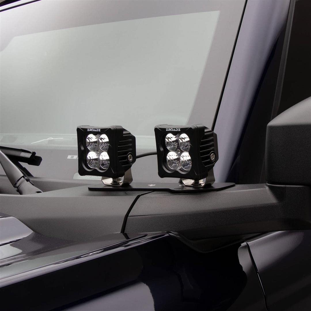Ford Bronco LED Pod Light Mount - 4-Pack A Pillar Bracket for Off-Road Lighting