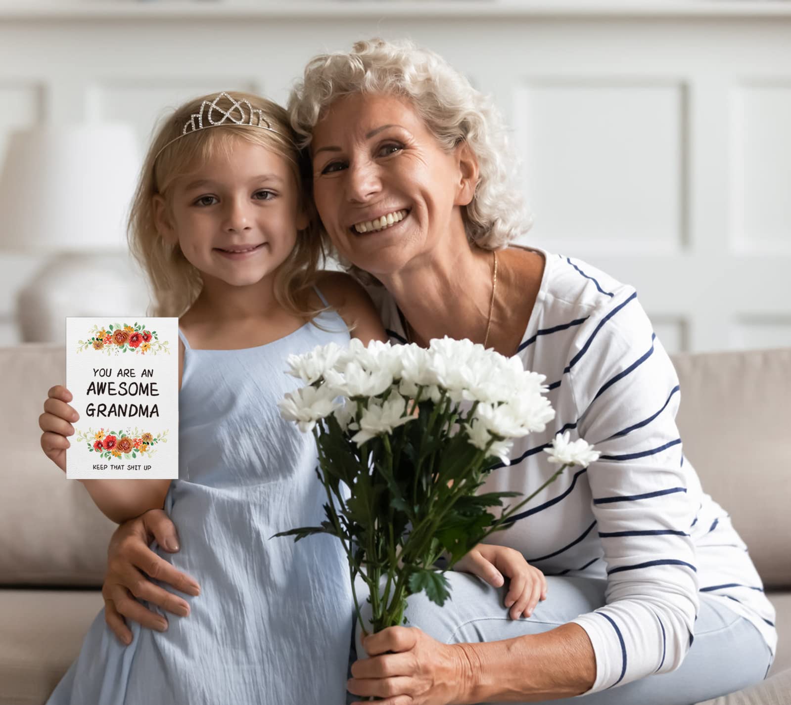 Funny Mother's Day Card for Grandma - Heartwarming Grandmother Nana Gift from Grandchildren | Perfect for Mother's Day, Christmas & Birthday Celebrations | Express Love & Appreciation with This Sentimental Greeting Card