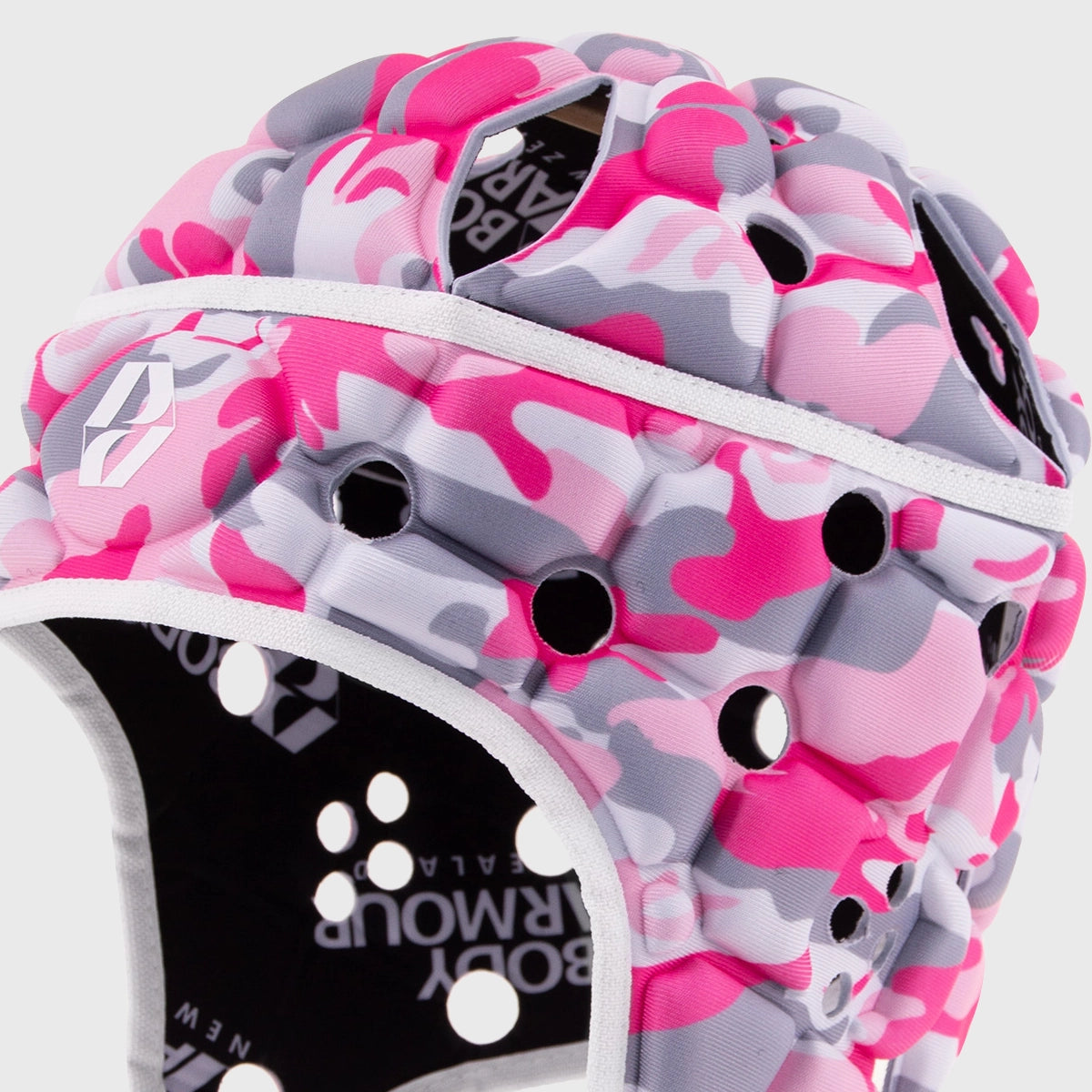 Body Armor Ventilator Rugby Headguard - Pink Camo Design for Maximum Protection & Breathability | Perfect for Rugby, Football & Contact Sports