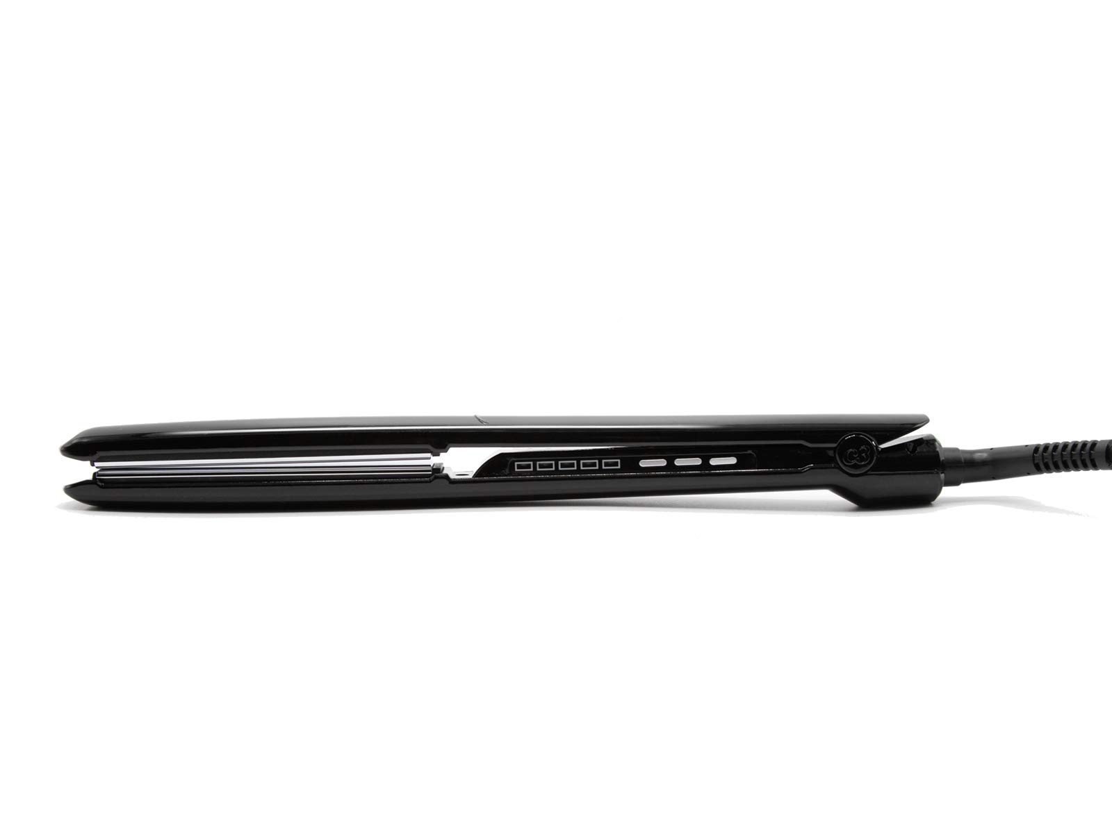 Corioliss C3 Professional Titanium Flat Iron Hair Straightener - Adjustable Temperature Control for Smooth, Shiny Hair - Perfect for Home & Salon Use (Black Gloss)