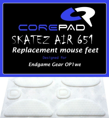 Corepad Skatez AIR Mouse Feet - Ultra Smooth Gliding for Endgame Gear OP1, OP1 8K, OP1 RGB & OP1we - Perfect for Gaming, Esports & Precision Mouse Movement