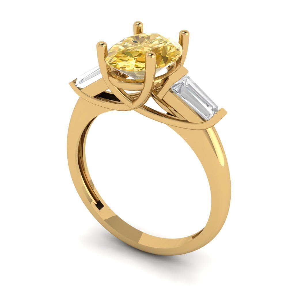 2.5ct Oval Moissanite Engagement Ring in 14k Gold for Bridal & Anniversary