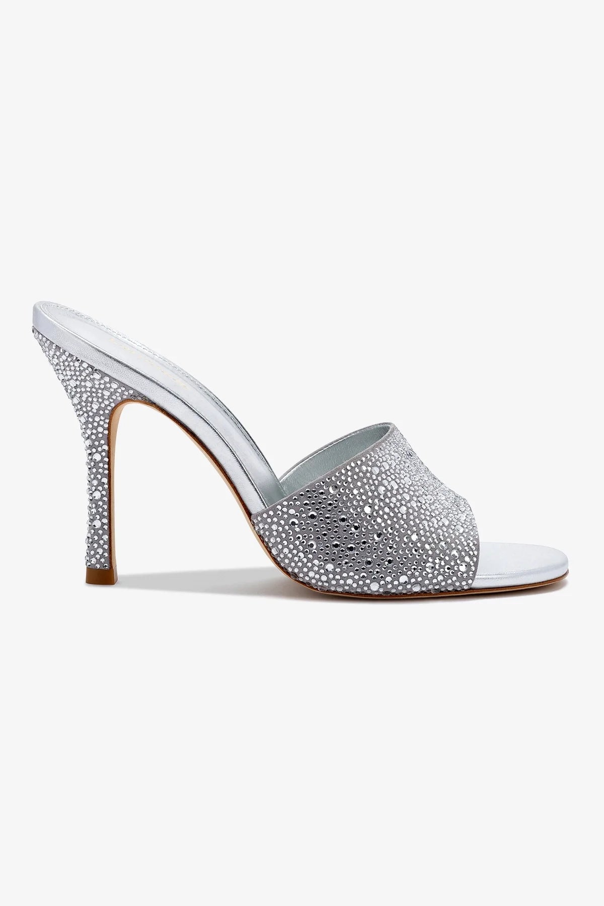 Colette Crystal Mule Shoes - Gray Suede Slip-On Loafers for Women | Comfortable & Stylish Casual Shoes for Work, Travel & Everyday Wear