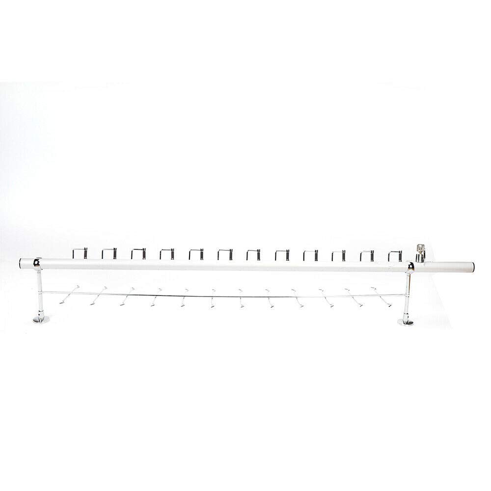 LOYALHEARTDY 10-Piece Aluminum Eyeglass Display Stand Set - Durable Sunglasses Rack Organizer with Lock for Optical Shops & Retail Stores - Holds 12 Frames (43.3