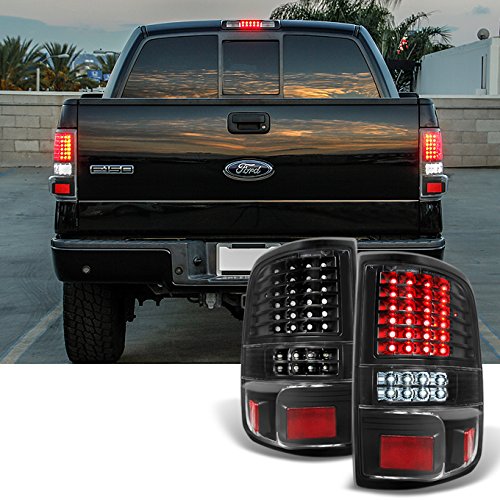 AKKON Full LED Black Tail Brake Lights for Ford F150 Pickup Truck (Styleside Body Gen II) - Replacement & Upgrade for Enhanced Visibility & Style | Perfect for Night Driving & Off-Road Adventures
