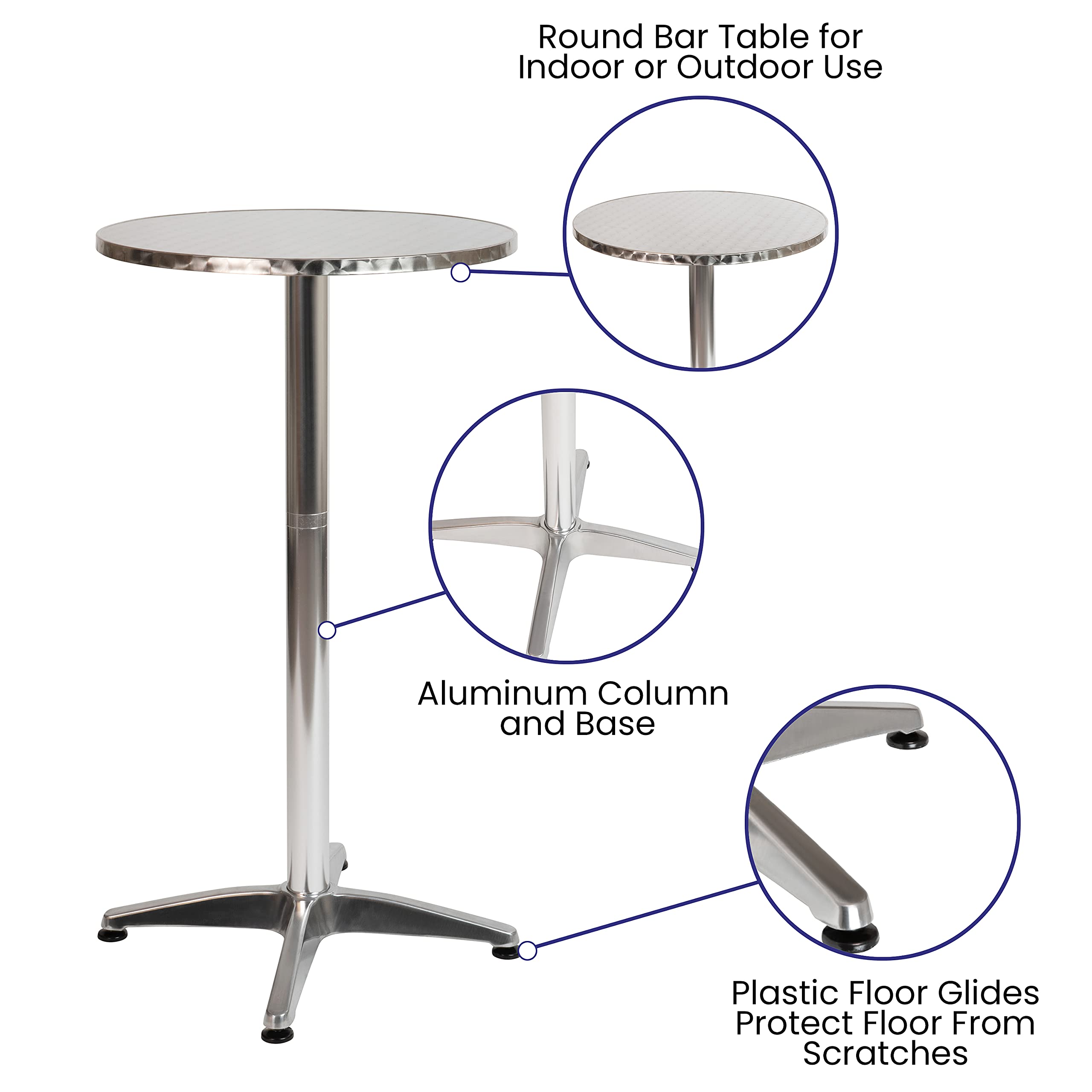 Aluminum Bar Table 23.5