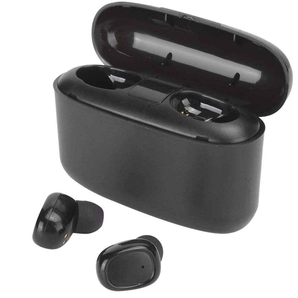 Minifinker Wireless Headset - Bluetooth 5.0 Stereo Headphones with LED Display, 10m/33ft Range & Charging Case - Hands-Free Calling for Office, Gaming & Online Meetings