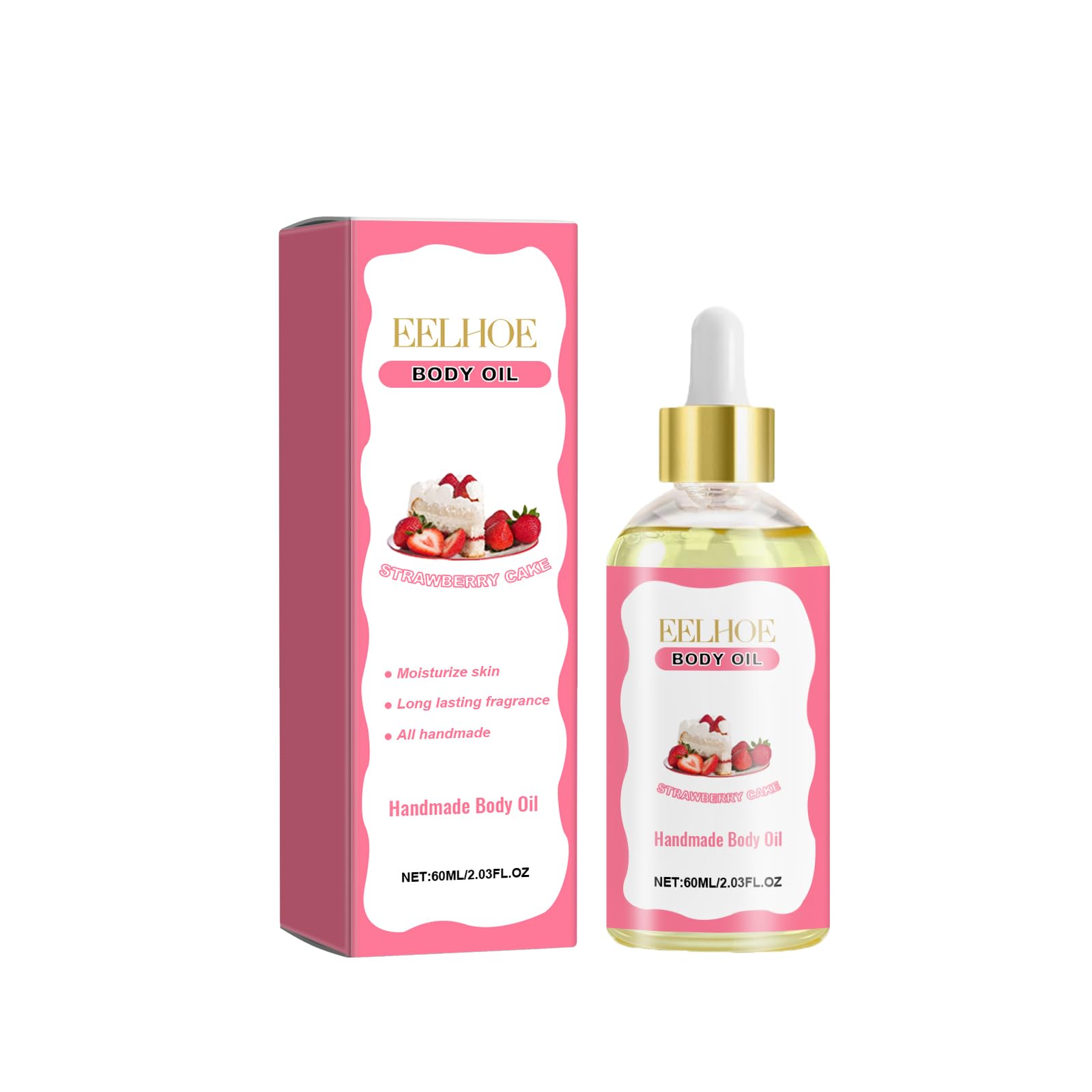 Premium Strawberry Peach Vanilla Body Oil - Handcrafted Essential Massage Oil for Skin Hydration & Relaxation | Perfect for Aromatherapy, Spa Days & Self-Care Rituals
