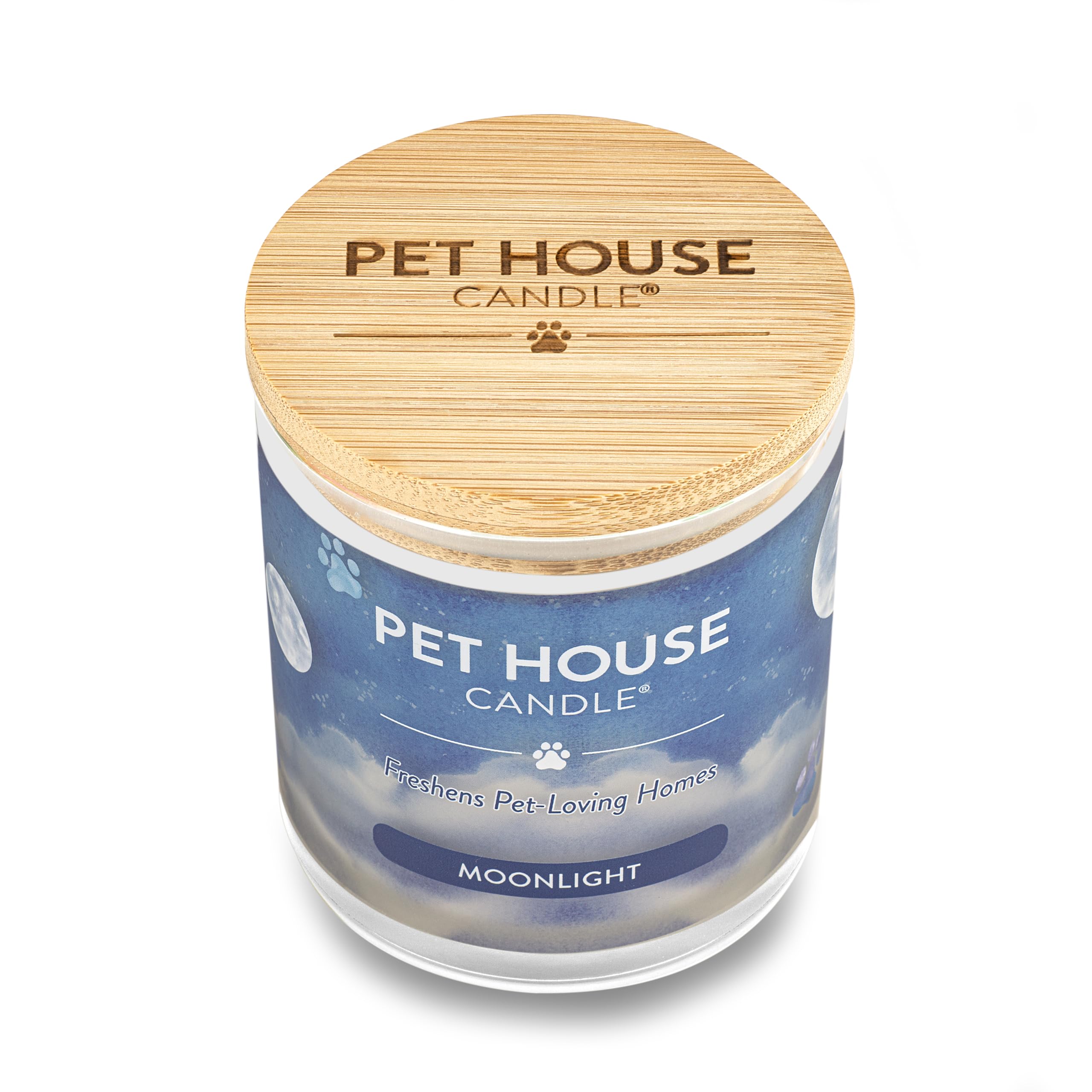 One Fur All Pet House Candle 2 Pack - Soy Wax, Clean Burning Scented Candles for Pet Odor Elimination - Moonlight Fragrance - Perfect for Living Rooms, Bedrooms & Pet-Friendly Homes