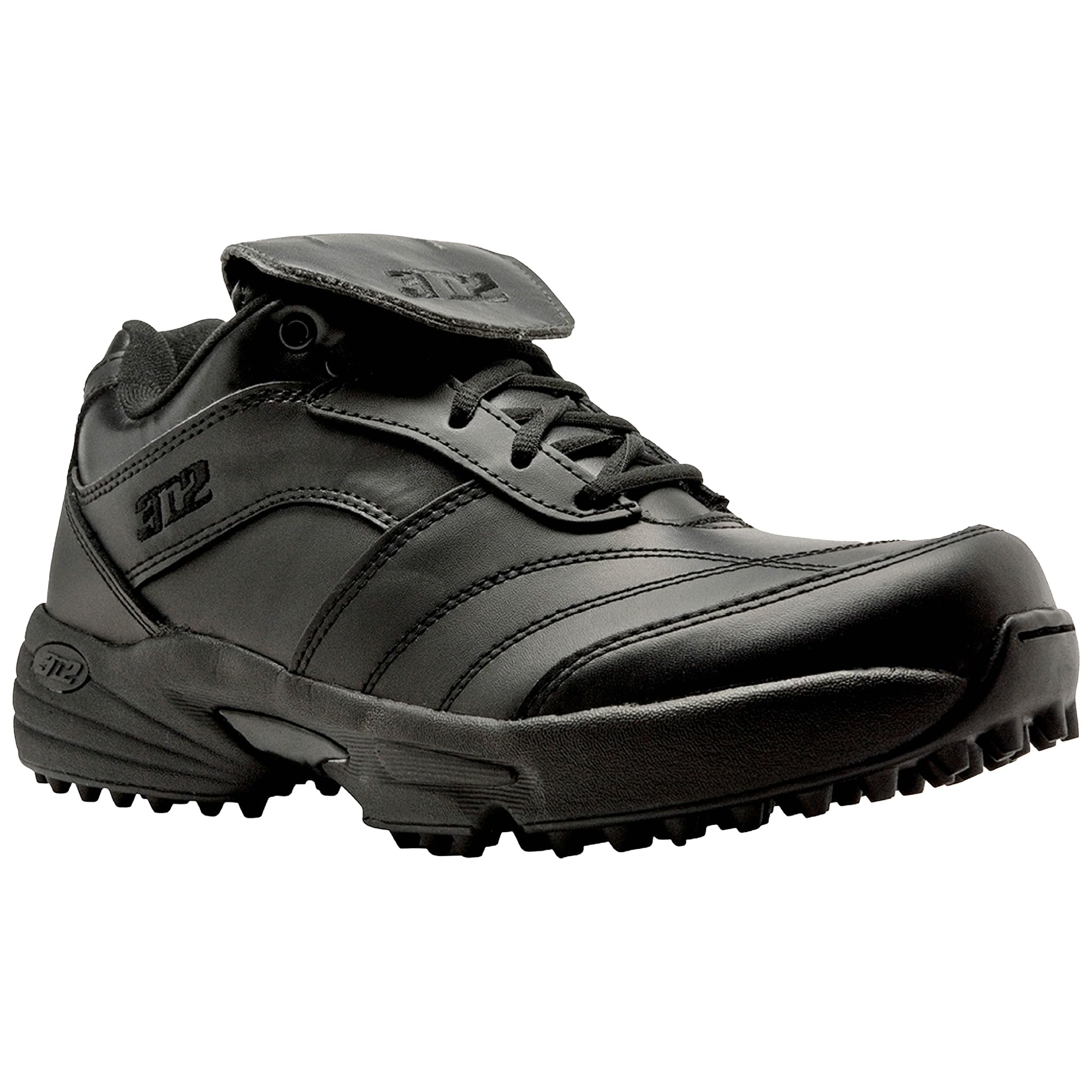 3N2 Reaction Lo Men's Baseball Umpire Field Shoe - Lightweight Leather Umpire Shoes for Softball & Baseball Officials - Black - Perfect for Game Day & Professional Umpiring