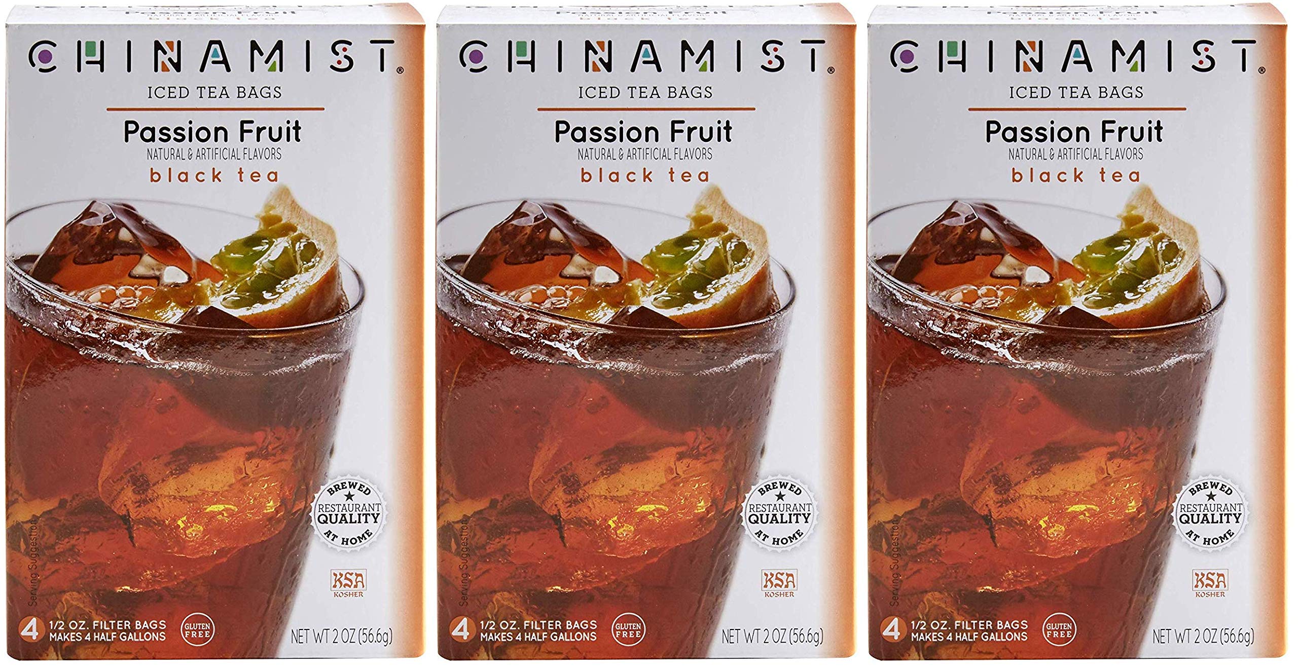 China Mist Passion Fruit Black Tea Bags for Iced Tea - 3 Pack | Premium Loose Leaf Tea Alternative | Perfect for Summer Refreshment, Office Break & Home Relaxation