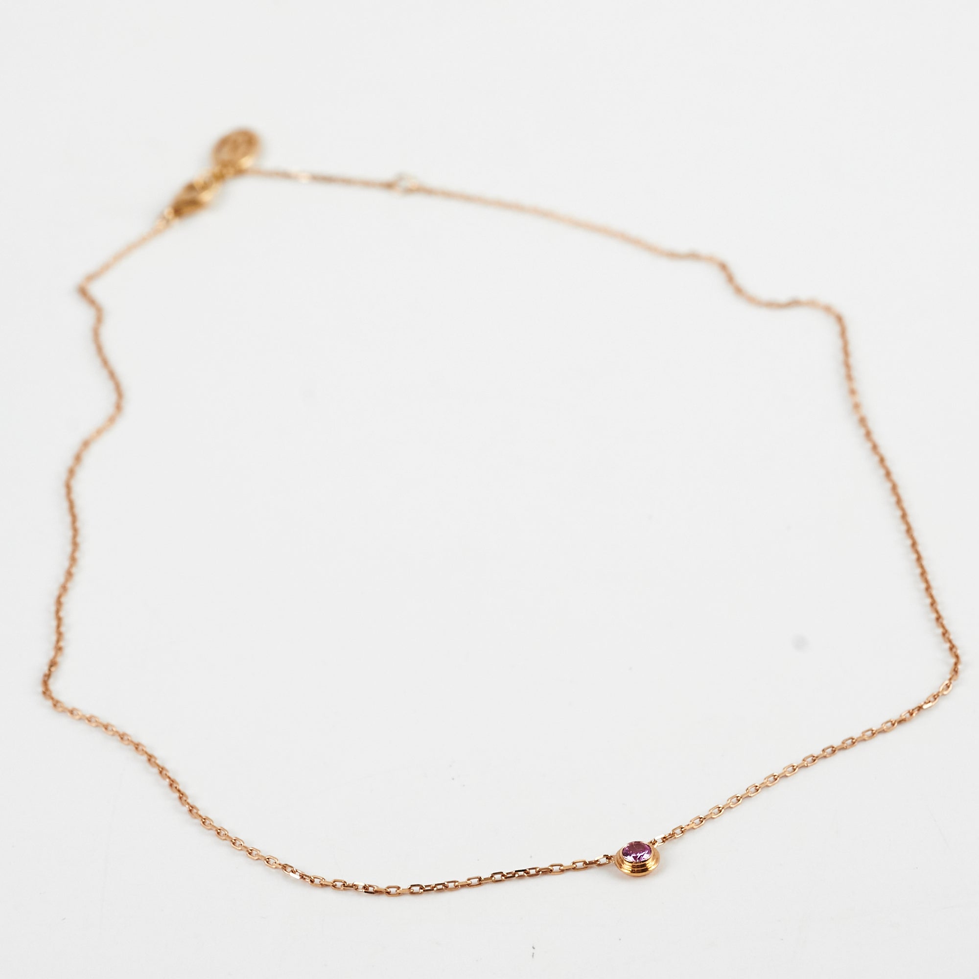 Cartier D'amour Necklace with Pink Sapphire - Elegant Jewelry Gift for Women, Anniversary & Valentine's Day