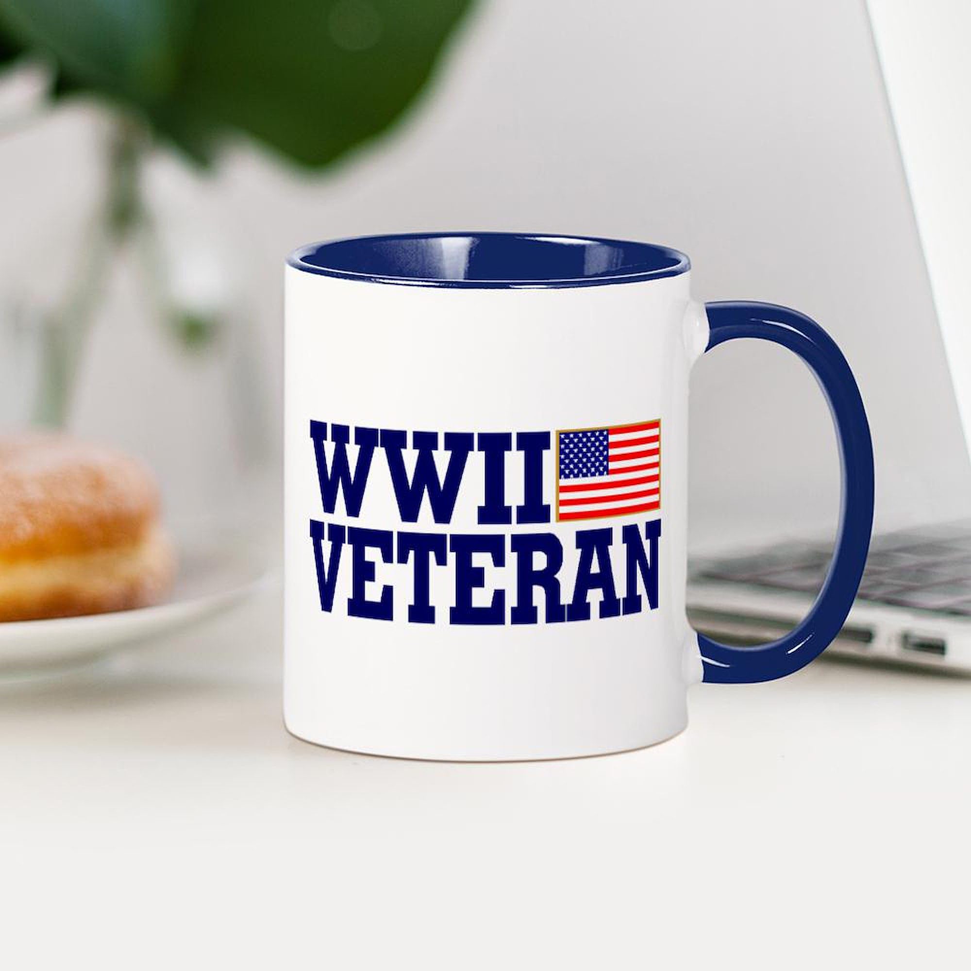 WWII Veteran Ceramic Coffee Mug - 11 oz (325 ml) | Perfect for Military Appreciation Gifts, Veterans Day, and Patriotic Home Decor