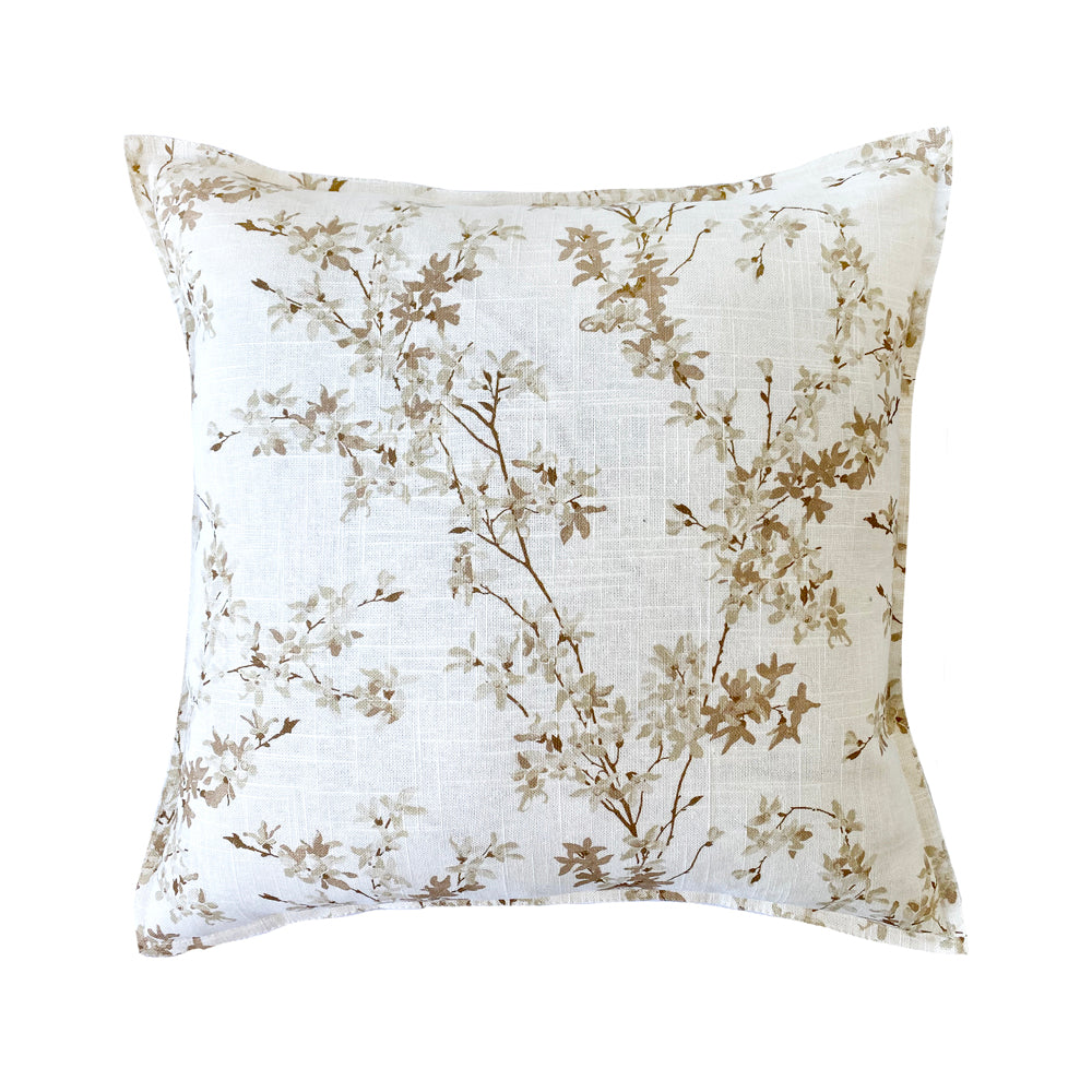 Premium Forsythia Truffle Square Throw Pillow - Soft Filled Decorative Cushion for Sofa, Bed & Home Decor - Perfect for Living Room, Bedroom & Office Accent