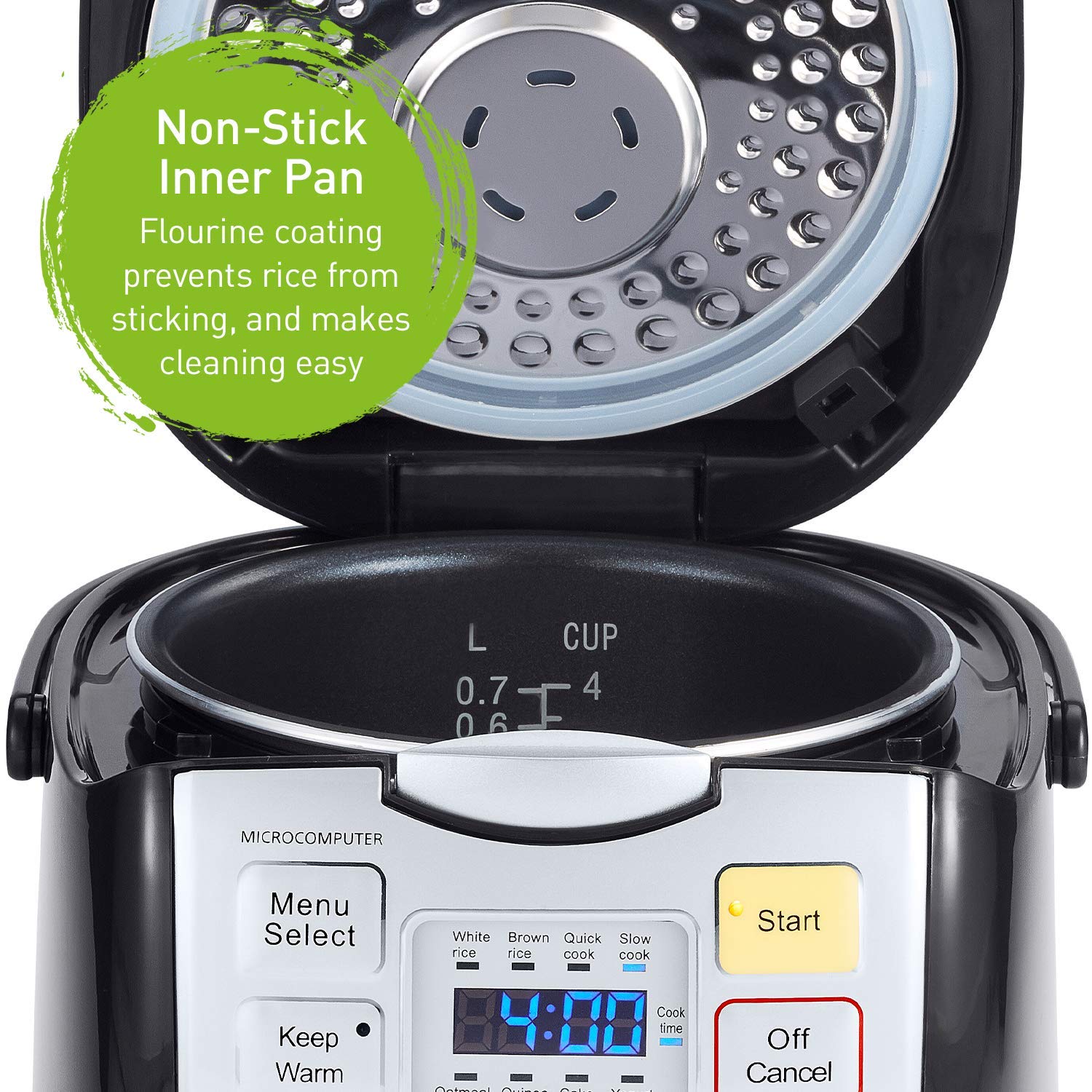 Panasonic SR-ZC075K 4-Cup (Uncooked) Rice Cooker & Multi-Cooker - Black | Compact Electric Rice Steamer with Multi-Function Cooking | Perfect for Small Kitchens, Dorms & RVs