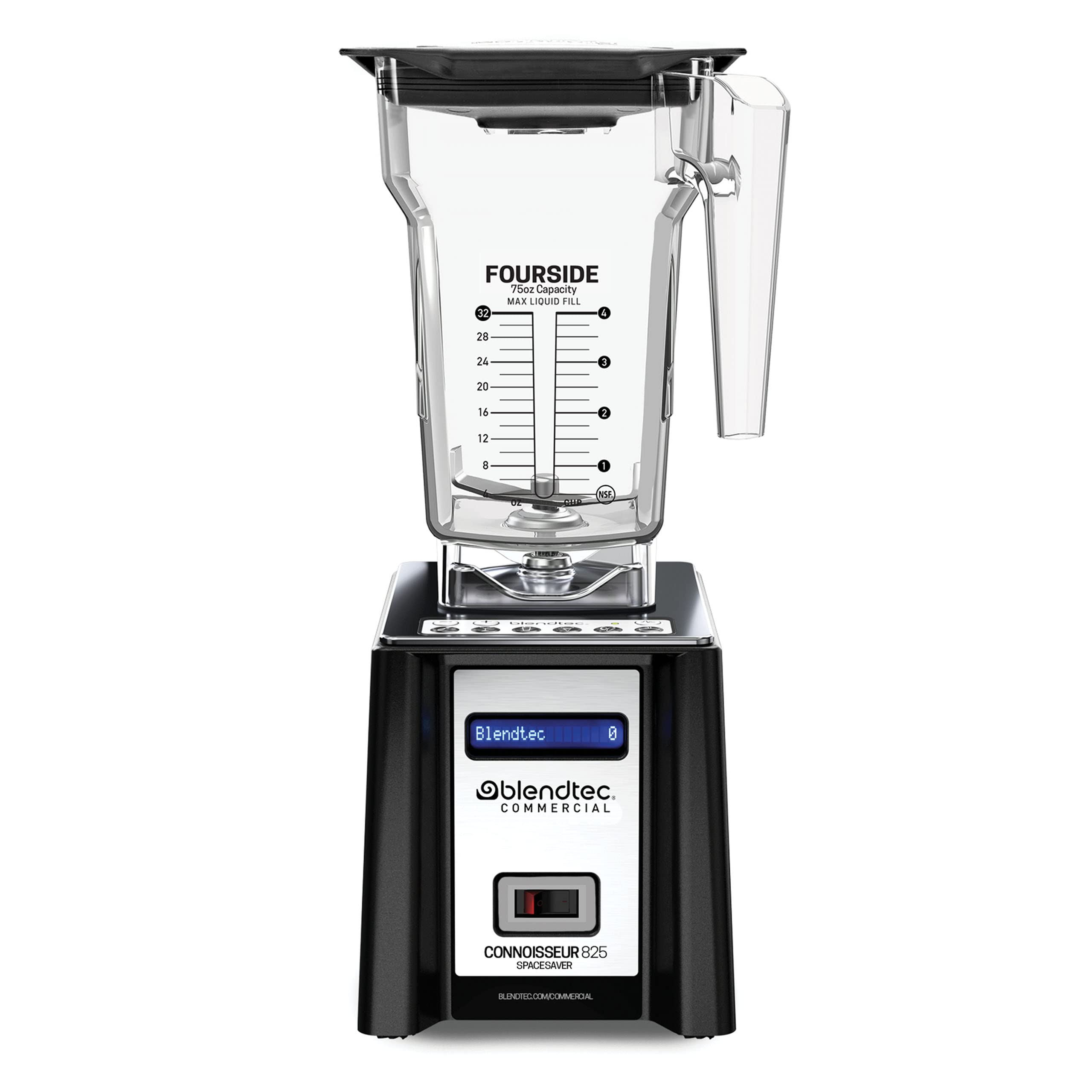 Blendtec Connoisseur 825 SpaceSaver Commercial Blender - 4-Side Jar with Vented Lid - High Performance Kitchen Appliance for Smoothies, Soups & Nut Butters - Perfect for Restaurants, Cafes & Home Use