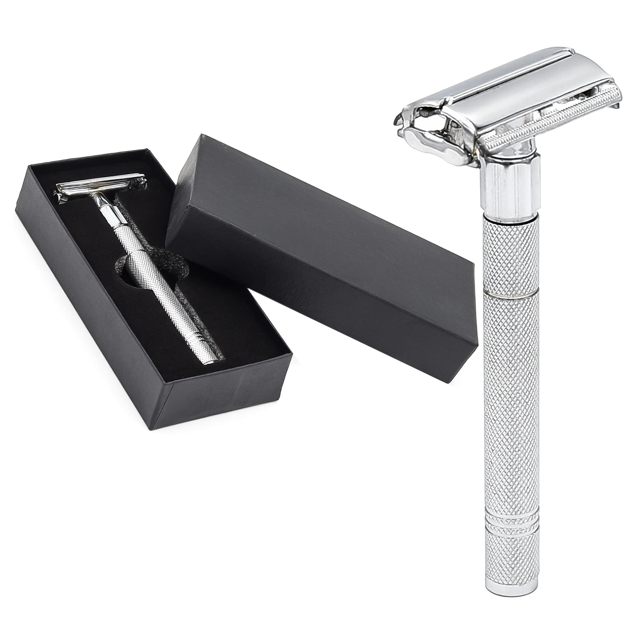 Premium Safety Razor for Men & Women - Reusable Metal Butterfly Double Edge Razor for Smooth Shaving - Perfect for Travel, Gifts & Eco-Friendly Shaving Routine