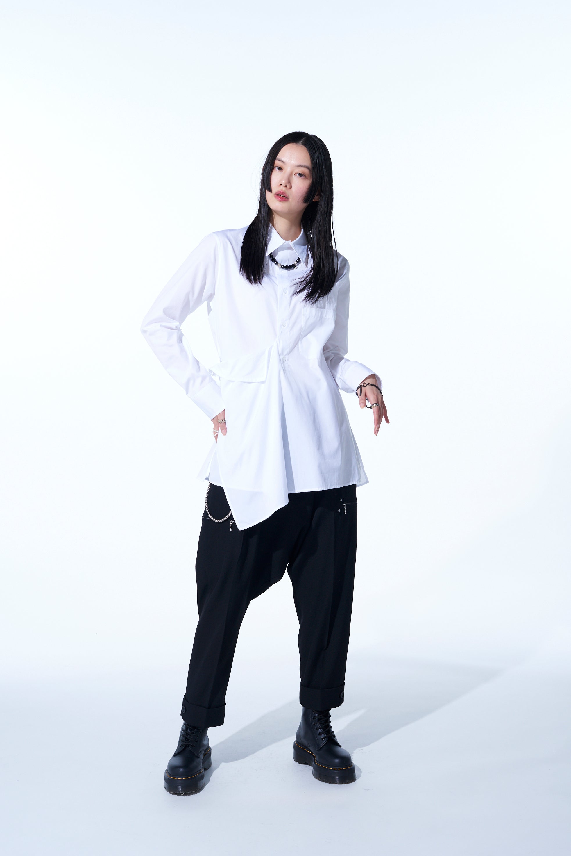 Premium Cotton Broad Cloth Draped Shirt for Women - Soft & Breathable Oversized Button Down Blouse - Perfect for Casual Wear, Office & Date Nights