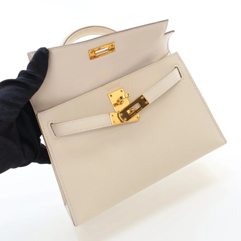 Luxury French Epsom Mini Kelly Bag - Authentic Leather Handbag for Women | Perfect for Evening Parties, Weddings & Special Occasions