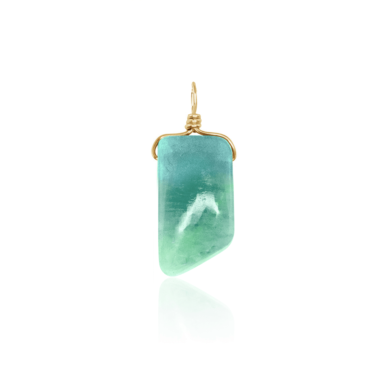 Small Smooth Amazonite Crystal Pendant with Gentle Point - Healing Stone Necklace for Stress Relief & Positive Energy - Perfect for Meditation, Yoga & Spiritual Jewelry Gifts