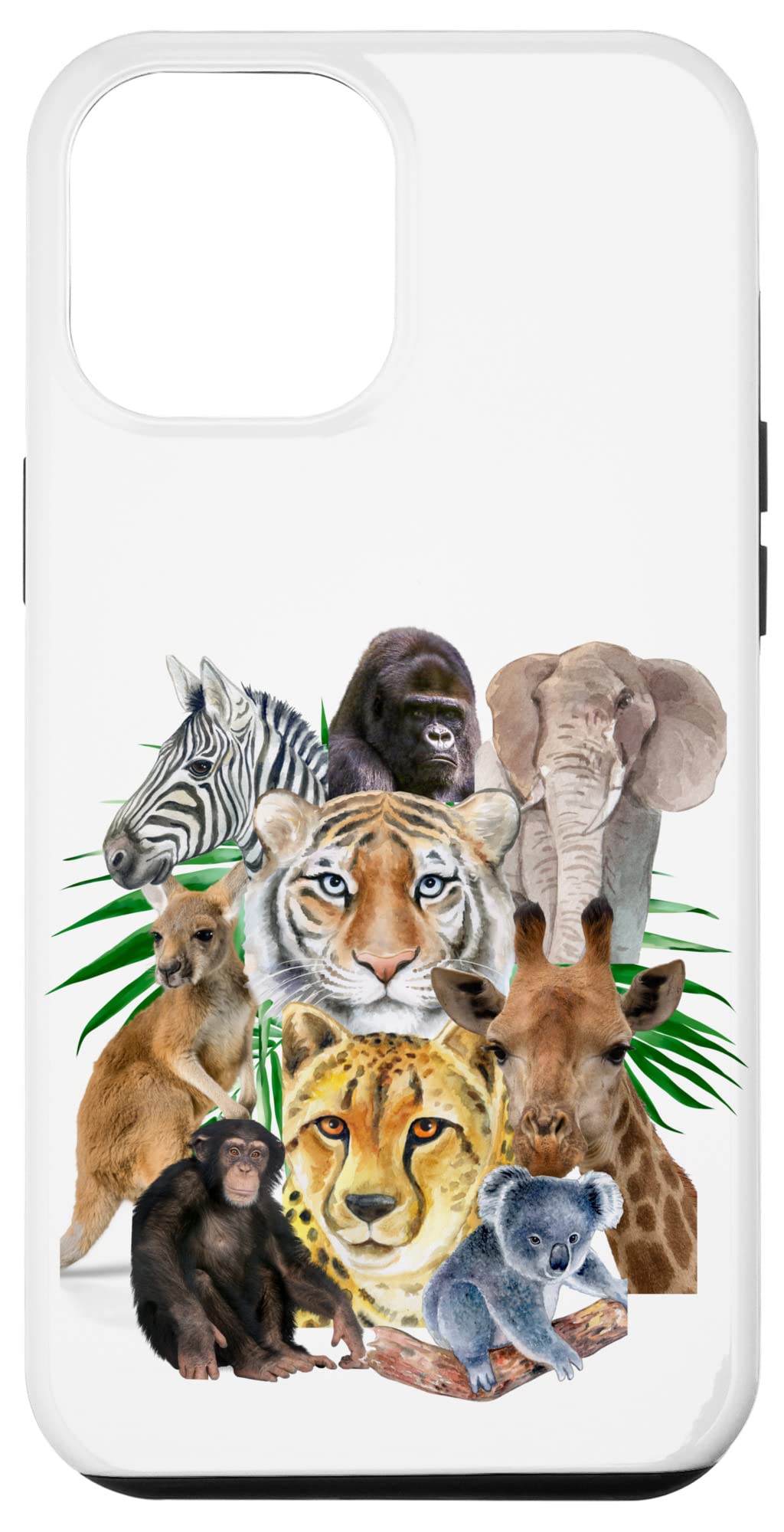 iPhone 12 Pro Max Case with Safari Animals Design - Lion, Zebra & Kangaroo Jungle Wildlife Theme | Perfect for Zoo Lovers & Nature Enthusiasts