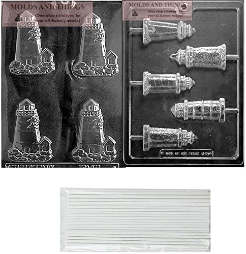 Tiny Shell Assortment Chocolate Candy Mold - Lighthouse Lolly Candy Making Kit with Copyrighted Instructions | DIY Chocolate Treats for Parties, Baking & Holiday Gifts