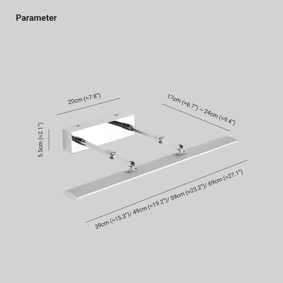 Rectangular LED Mirror Lights with Straight Line Design - Perfect for Bathroom Vanity, Makeup, and Dressing Room Lighting