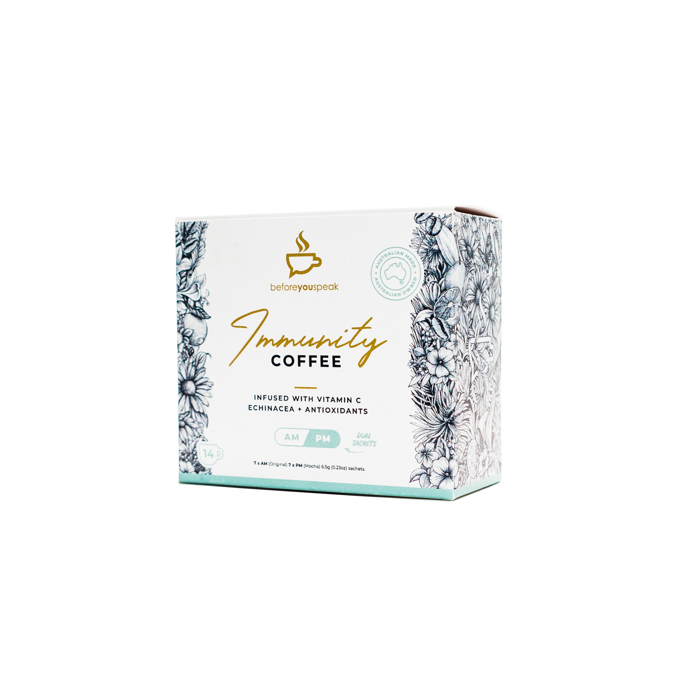 Before You Speak Immunity Coffee - Organic Immune Boosting Coffee with Antioxidants for Wellness & Energy | Perfect for Mornings, Workouts & Daily Health Support