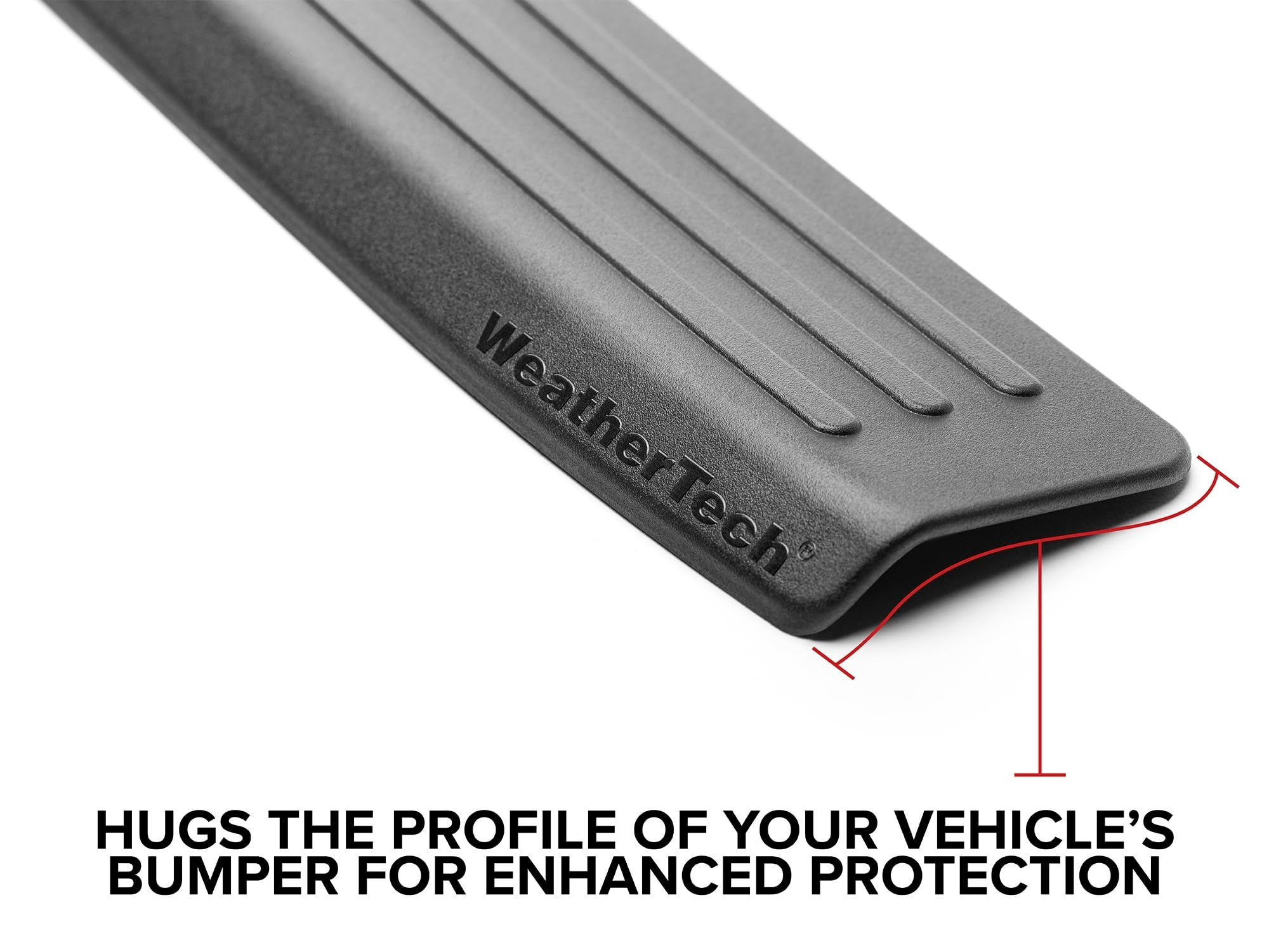 WeatherTech Custom BumperTopper for Toyota RAV4, Prime & Hybrid Models - Rear Bumper Protector (BP0014) Black | Durable Scratch Protection for SUV Cargo Loading & Pet Transport