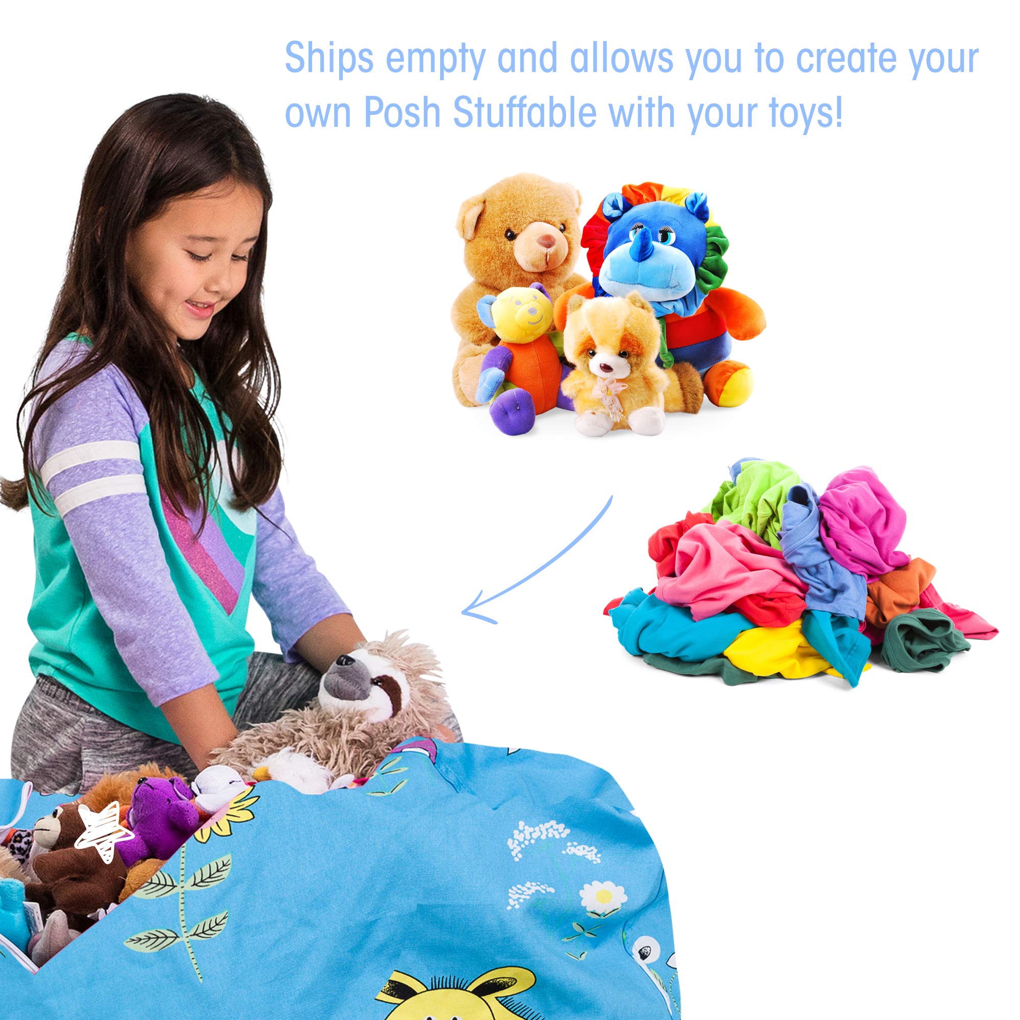 Posh Kids Stuffed Animal Storage Bean Bag Chair Cover - Large 38