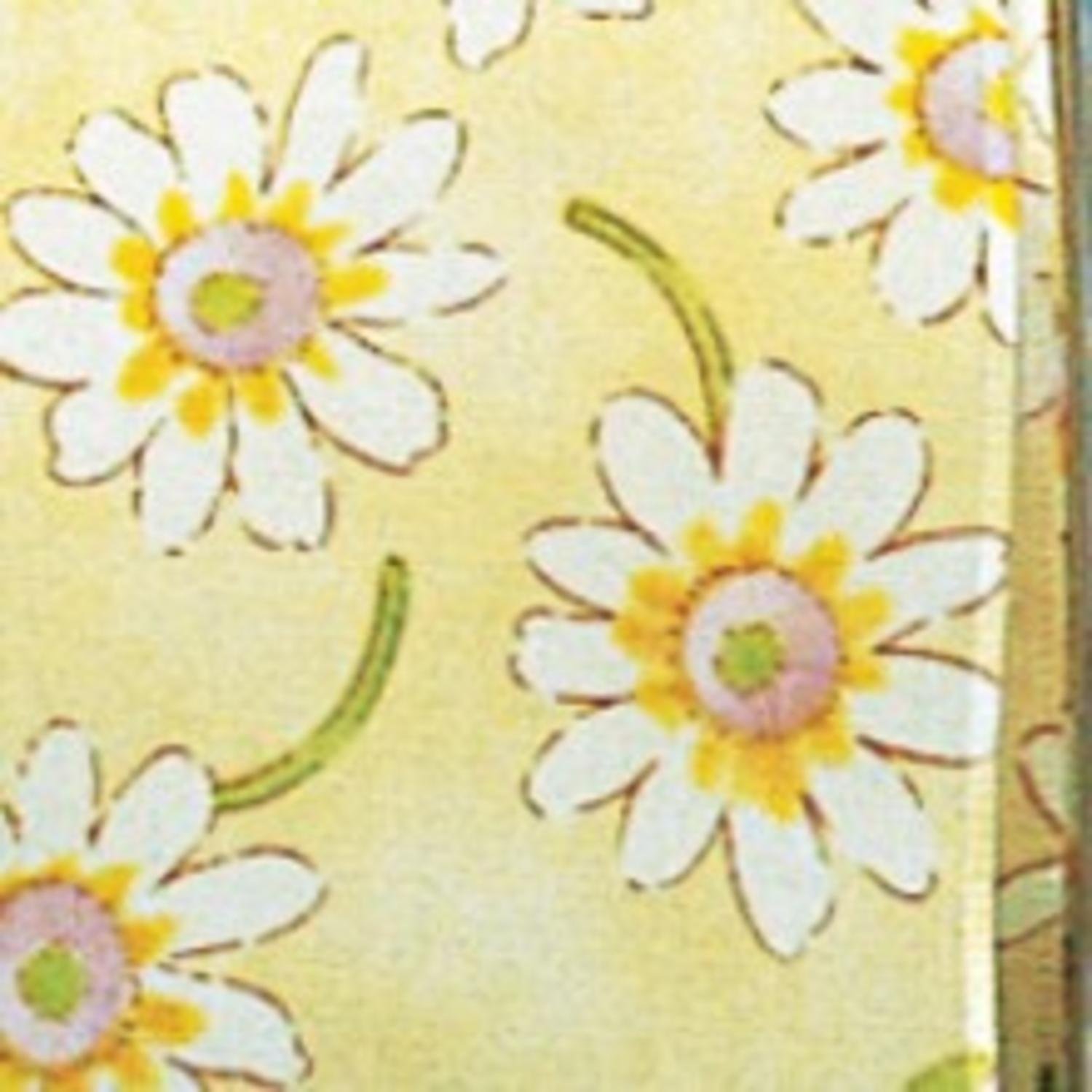 The Ribbon People Lemon Yellow Taffeta Daisies Wired Craft Ribbon - 2.5