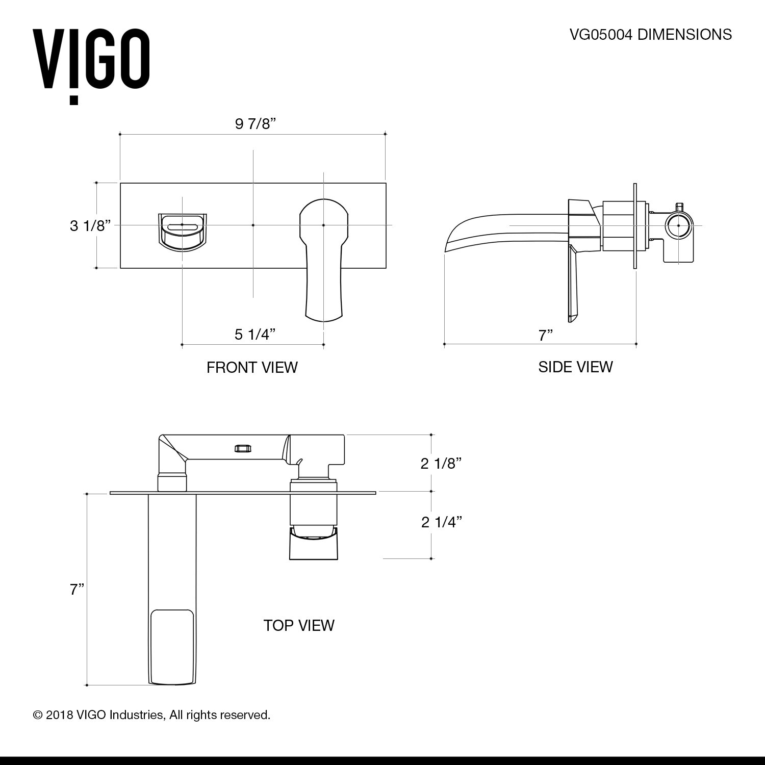 VIGO Cornelius Single Handle Wall Mount Bathroom Faucet in Chrome - VG05004CH | Modern Waterfall Spout Design for Bathroom Sink | Perfect for Small Spaces, Powder Rooms & Vanities