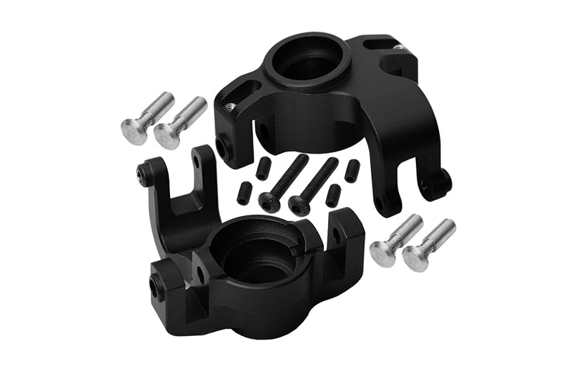 **Axial Yeti XL Monster Buggy Aluminum Front Knuckle Arm Upgrade Kit - 1 Pair (Black) | Heavy-Duty Off-Road Performance for RC Crawlers & Rock Racing**