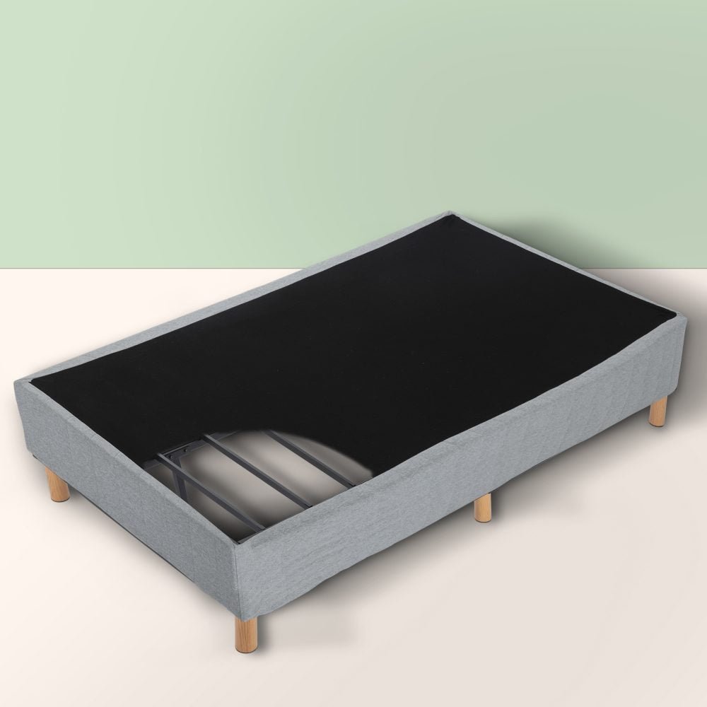 Alex Single Metal Bed Frame - Light Grey - Sturdy & Modern Design for Bedroom, Guest Room, or Dorm - Easy Assembly & Space-Saving