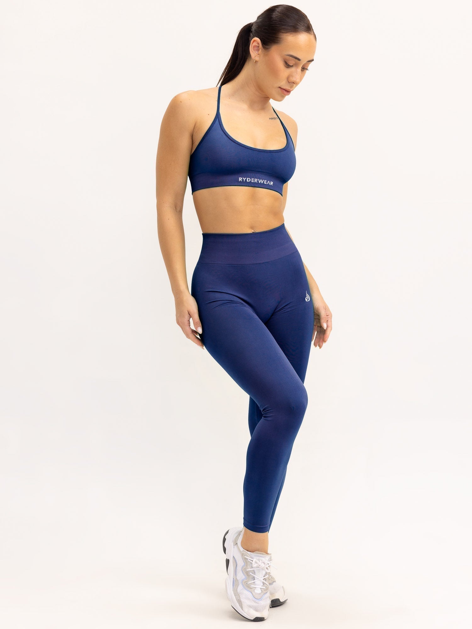 Lift 2.0 BBL Seamless Leggings for Women - High Waisted Tummy Control Yoga Pants - Navy Blue Workout Leggings for Gym, Running & Everyday Wear