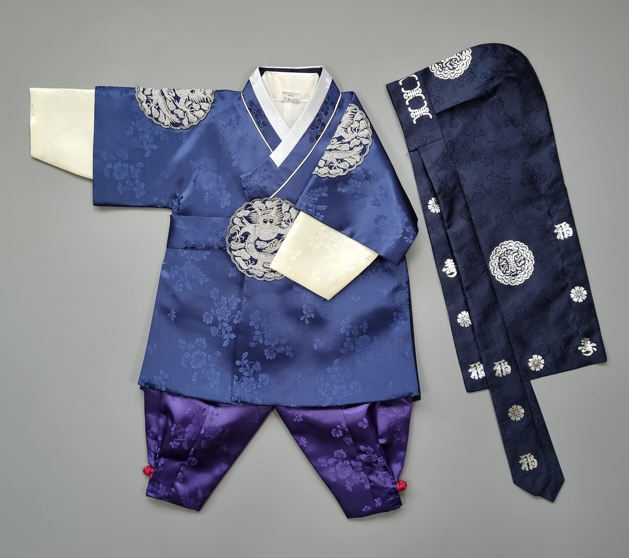 Traditional Korean Hanbok for Boys - Baby 100 Days & First Birthday Dol Party Outfit (Ages 1-15) - Prince Design GOBO01 - Perfect for Cultural Celebrations, Photo Shoots, and Special Occasions