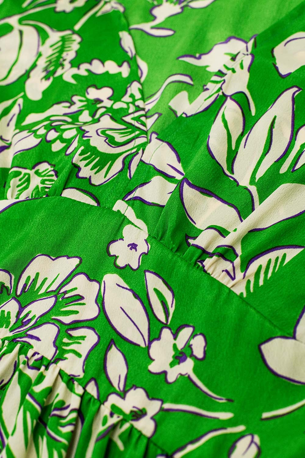 Elegant Floral Print Green Belted Long Robe for Women - Perfect for Spa, Loungewear, and Relaxing at Home