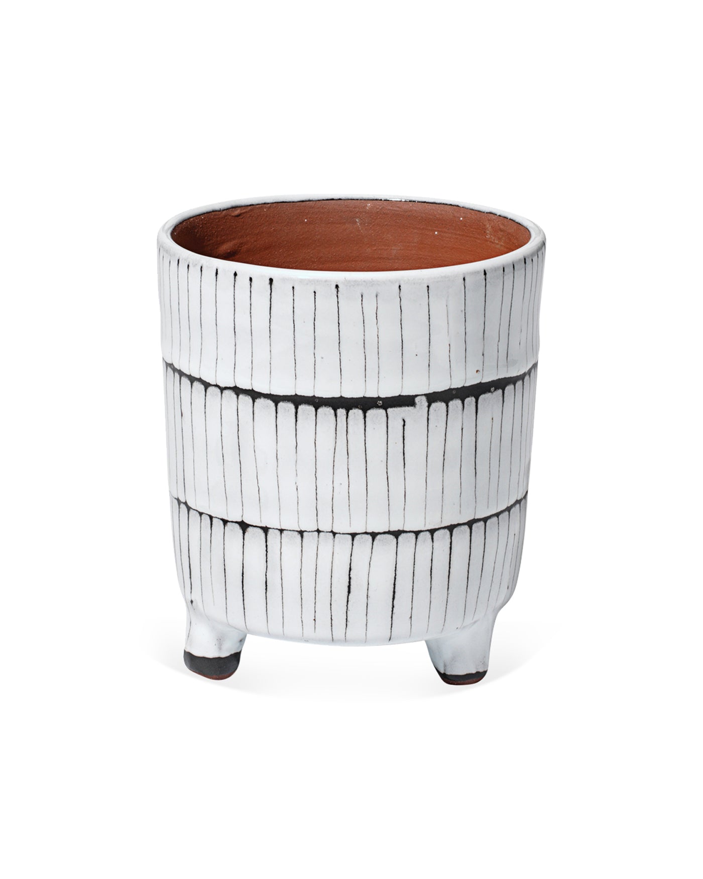 3-Pack Striae Vessels - Handmade Ceramic Vases for Home Decor, Wedding Centerpieces & Boho Style Interior Design