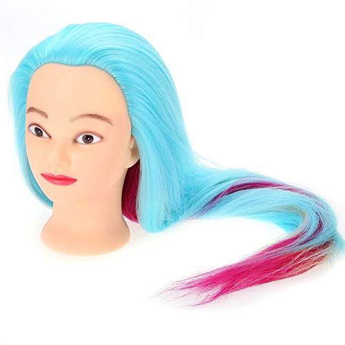 Professional Sky Blue Makeup Mannequin Head with Clamp - Styling & Training Head for Hairdressers, Cosmetology Students, Wig Practice - Perfect for Salon Training, Makeup Application, and Hairstyling Practice