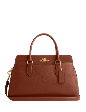 Coach Darcie Carryall Handbag for Women - Genuine Leather Crossbody Bag with Adjustable Strap, Perfect for Work, Travel & Everyday Use