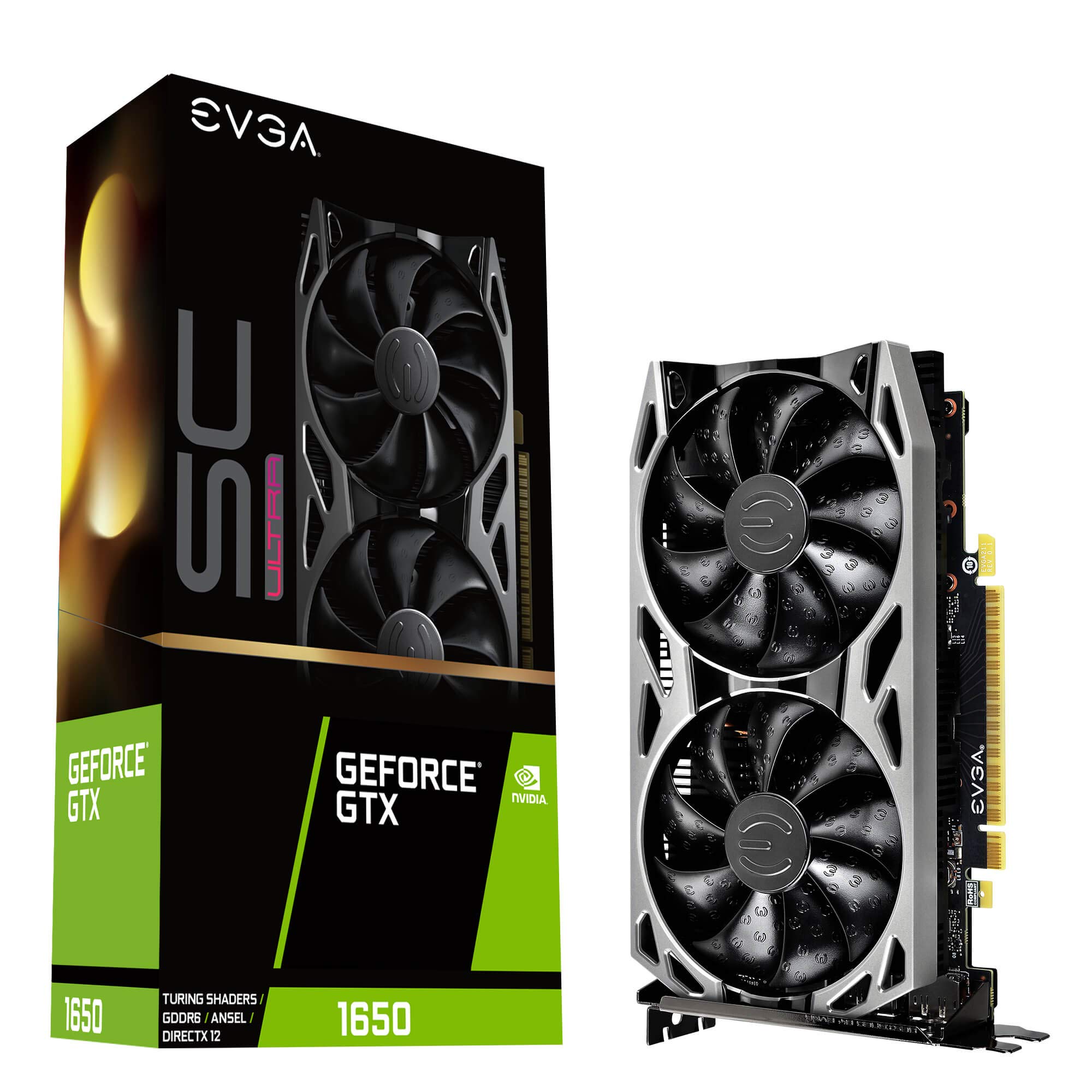 EVGA GeForce GTX 1650 SC Ultra Gaming Graphics Card - 4GB GDDR6, Dual Fan Cooling, Metal Backplate (04G-P4-1257-KR) | Perfect for 1080p Gaming, Video Editing & Streaming