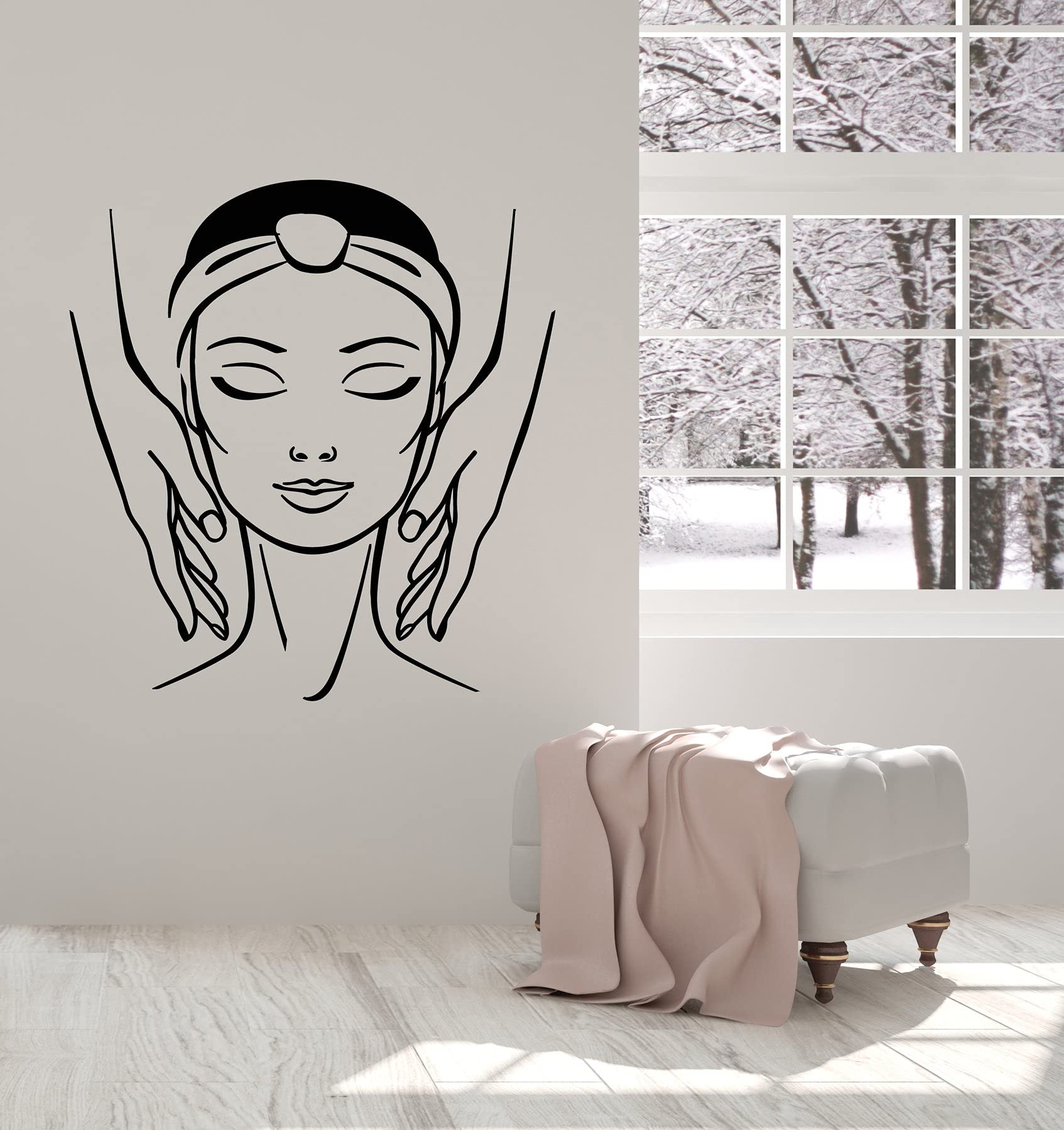 VVWV Beauty Salon Wall Decal - Motivational Spa Quotes Sticker for Hair Salons, Nail Studios & Barber Shops (35x50cm) - Perfect for Makeup Rooms, Waiting Areas & Relaxation Spaces
