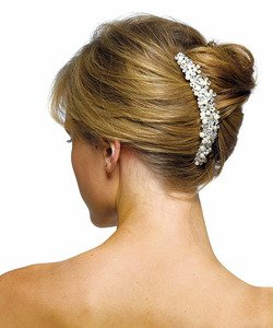 Ivory Pearl and Crystal Flower Hair Comb for Bridal Wedding, Prom, and Special Occasions - Elegant Hair Accessory for Women