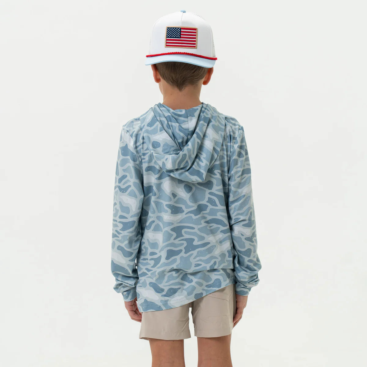 Burlebo Performance Hoodie - Lightweight & Breathable Seaside Camo Pullover for Men & Women | Perfect for Running, Hiking & Outdoor Activities
