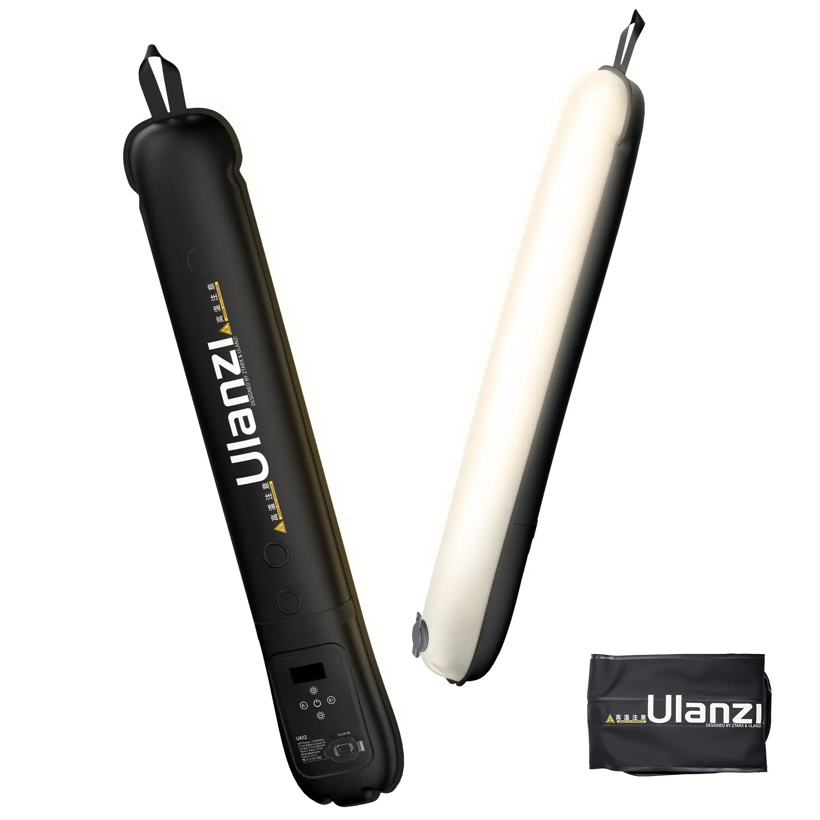 Ulanzi UA12/UA20 Portable LED Air Tube Light - Rechargeable, Dimmable, for Photography, Videography, YouTube & TikTok Content Creation